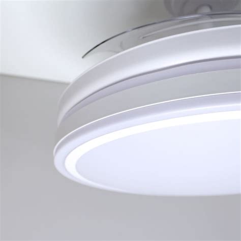 Led Ceiling Fan Moss White W Lm Cct Dim Cristalrecord