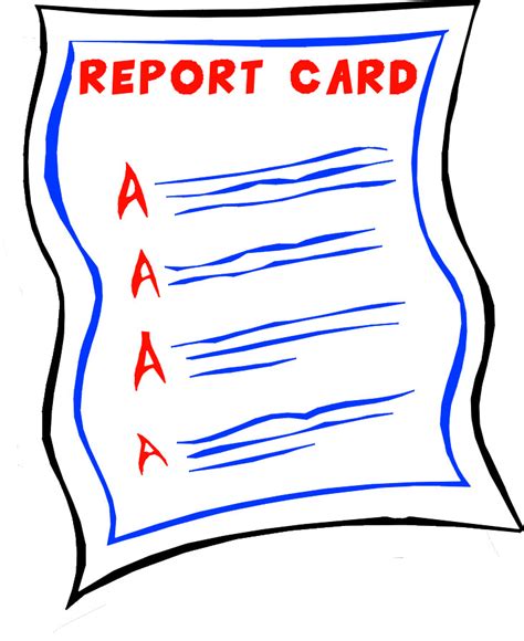 Clipart Of The Good Grades Report Card Free Image Download