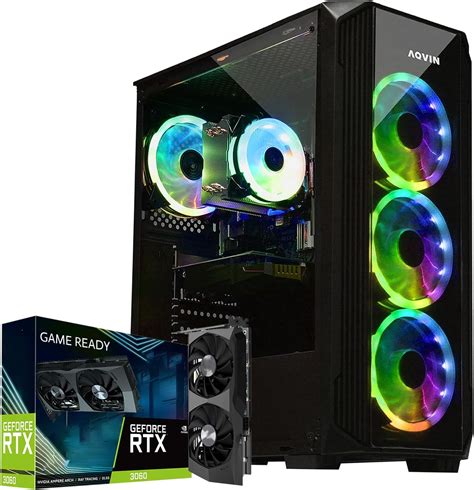 Aqvin Gaming Computer Pc Desktop Intel I7 6th Gen Geforce Rtx 3060 12gb Gddr6 32gb Ram Ddr4