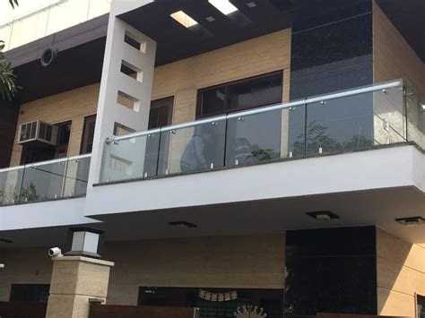 SS304 Stainless Steel Railing With Glass For Residential Commercial At