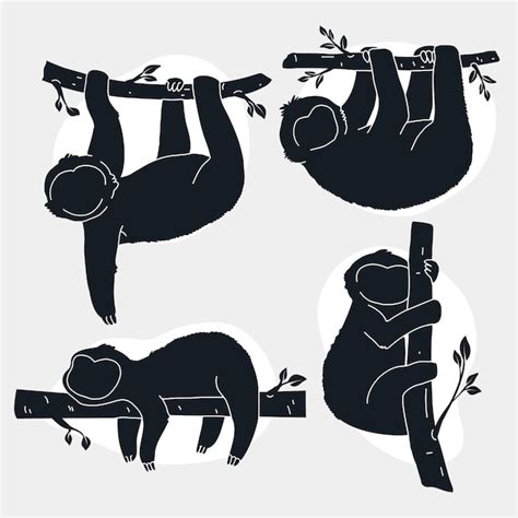 Hanging Sloth Silhouette