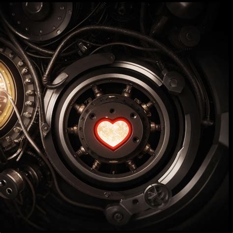 Premium AI Image | Atomic heart in mechanisms Heart motor High quality ...