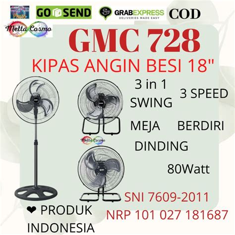 Jual GMC 728 Kipas Angin Besi Tornado 3in1 18inch Kipas Besi 3Fungsi