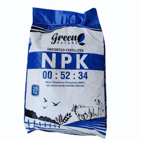 White Powder Npk 00 52 34 Packaging Size 25 Kg At Rs 92 Kg In