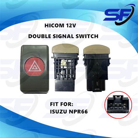 HICOM 12V HAZARD SWITCH DOUBLE SIGNAL SWITCH Shopee Malaysia