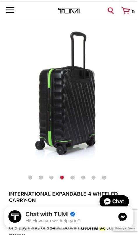 Tumi Razer International Expandable Wheeled Carry On Luggage Hobbies