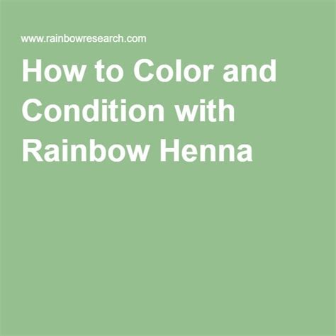 Rainbow Henna Color Chart Henna Hair Dyes Rainbow Henna Henna Color