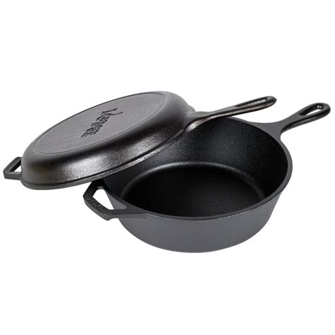 Lodge Lcc3 32 Qt Pre Seasoned Cast Iron Combo Cooker