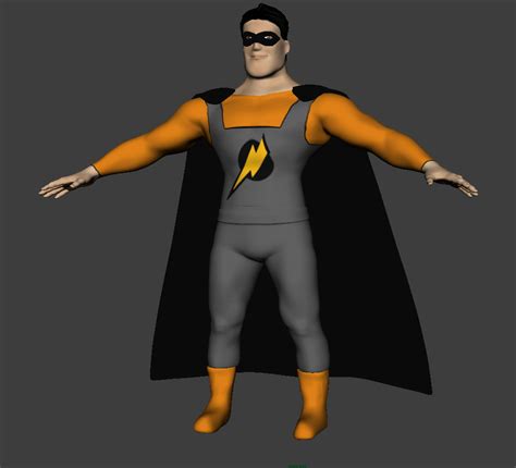 D Superhero D Model Unknown Max Ma Obj Fbx Blend Ds