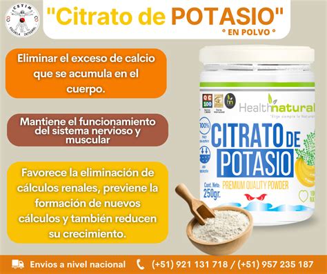 Citrato De Potasio Para La Salud Cetim