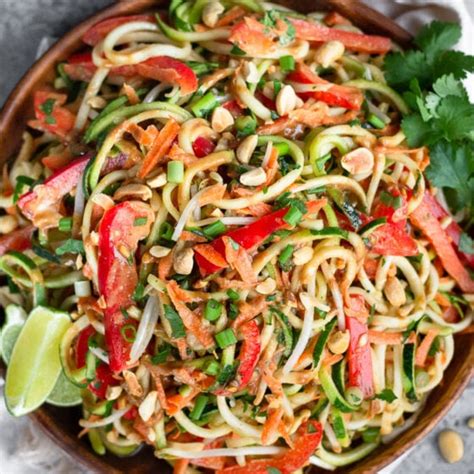 Easy Raw Pad Thai Salad Vegan Eat The Gains