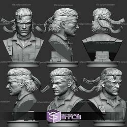 Naked Snake Big Boss Bust Sculptures 3D Printing SpecialSTL