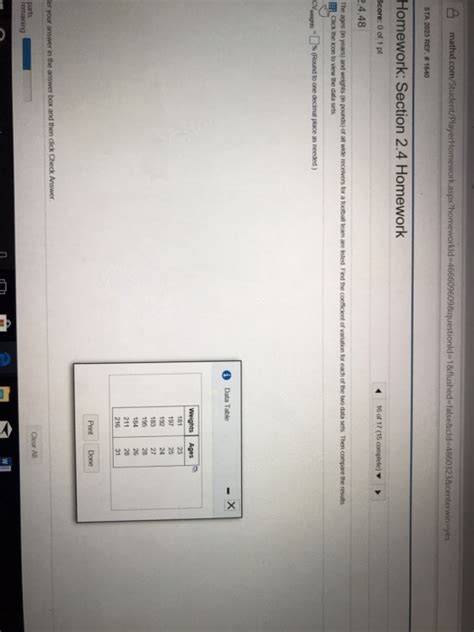 Solved Homework Section Homework Score Of Pt Chegg