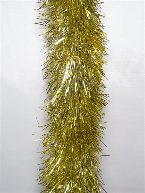 Gold Metallic 8ply Tinsel Garland 10cm X 5m Garlands Wreaths