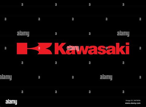Kawasaki Motors Philippines Logo Black Background Stock Photo Alamy