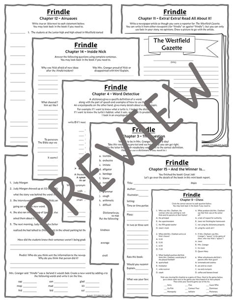 Free frindle worksheet, Download Free frindle worksheet png images, Free Worksheets on Clipart ...