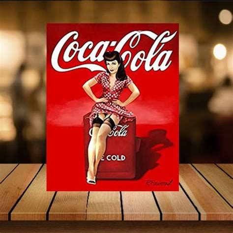 Sexy De Muurteken Van Coca Cola Van De Dame Coke Retro Etsy Nederland