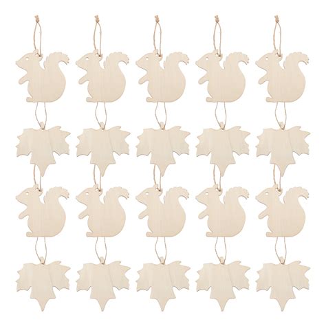 Nuolux Set Wooden Maple Leaf Cutout Unfinished Blank Wood Maple Leaf