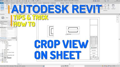 Autodesk Revit How To Crop View On Sheet Youtube