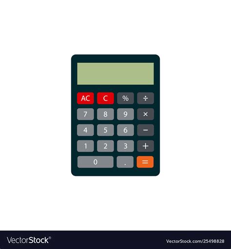 Calculator Icon Flat Style Royalty Free Vector Image