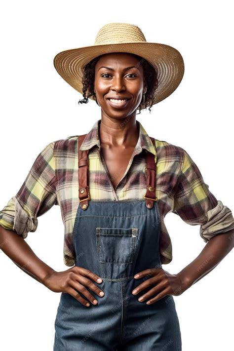 Premium AI Image | A portrait photo of a realistic smiling woman Farmer