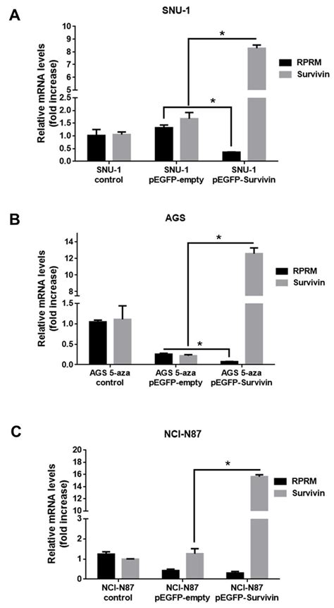 Overexpression Of Survivin Reduces Rprm Mrna Levels In Gastric Cancer