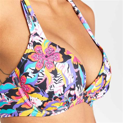 Bikini Oberteil Damen Push Up Elena Bibi Rosa Decathlon