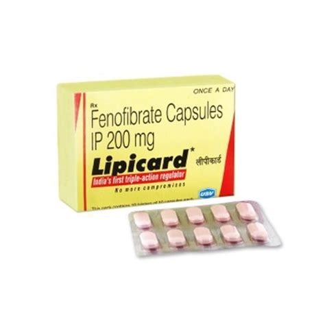 Lipicard 200 Fenofibrate Capsules IP 200 Mg Online At Best Price