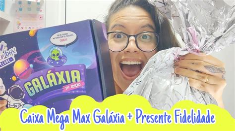 Unboxing Paper Box Clube Mega Max Laranja lima edição Galáxia