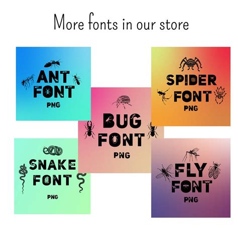 Bug Font Alphabet With Bugs Bug Letters As Png Etsy