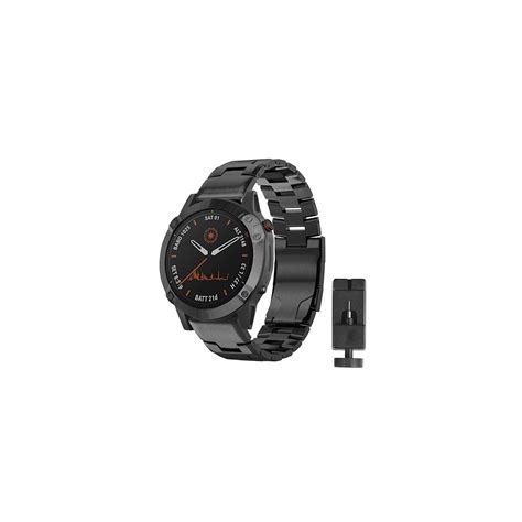 Armbånd titan Garmin Fenix 6 Pro Svart Elkjøp