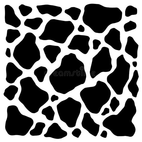 Cow Pattern Black White Vector Illustration Design Hand Drawing Stock