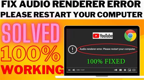 How To Fix Audio Renderer Error Please Restart Your Computer Error