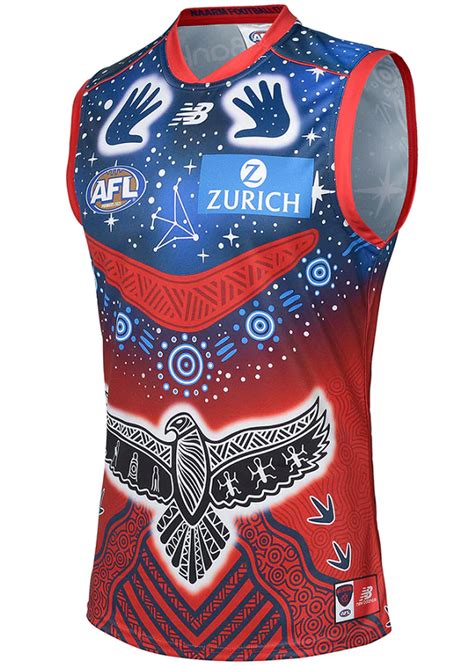 Melbourne Demons 2022 New Balance Mens Indigenous Dreamtime Guernsey