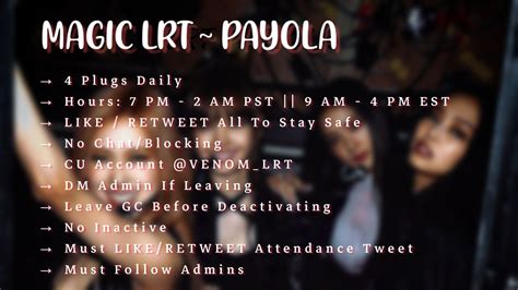 Pinkhub 2 0 🧬 On Twitter Magic Strict Lrt Payola Is Recruiting •retweet And Reply To Be Added