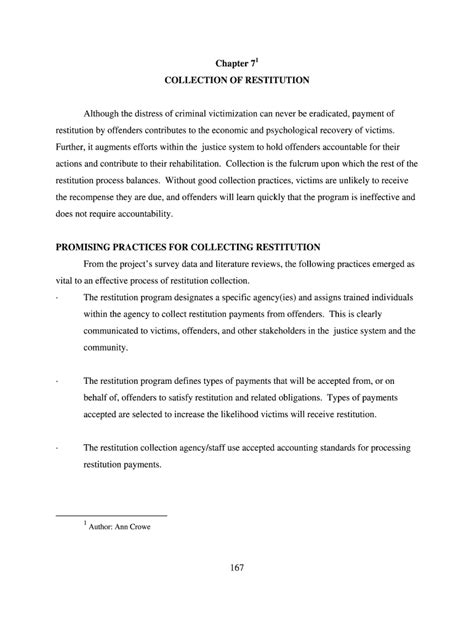 Fillable Online Collection Of Restitution Fax Email Print Pdffiller