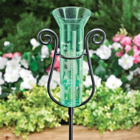 Graceful Garden Rain Gauge Rain Gauge Outdoor Décor Miles Kimball