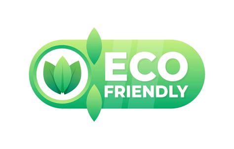 Green Badge With Leaf Design Promoting Eco Friendly Products And