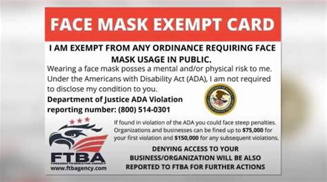 The Truth About Face Mask Exempt Cards