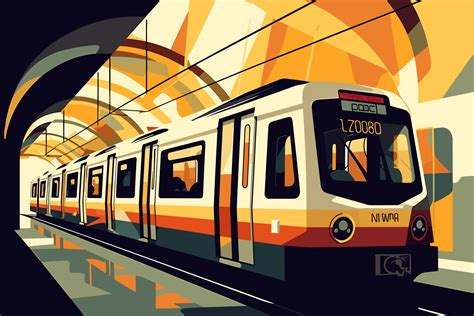 Vector Art Metrorail Station Metro Train Graphic by tanvirahmad2003 ...