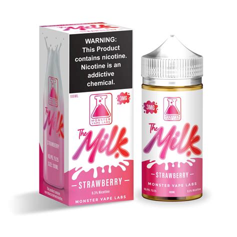 Strawberry By Jam Monster Milk Series E Liquid 100ml Freebase