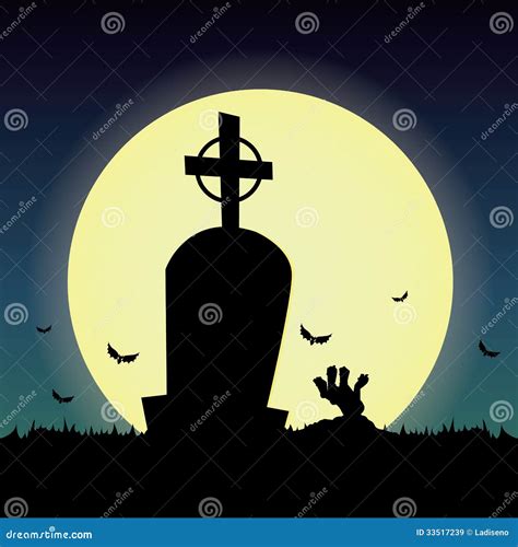 Grave stock vector. Illustration of night, tradition - 33517239