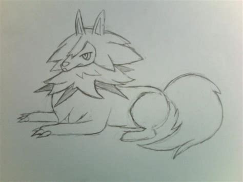 Sketch Lycanroc Day By Awokenarts On Deviantart