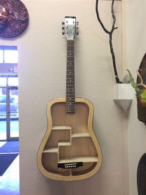 Guitar Shelf Recycled Acoustic Guitar With Custom Etsy