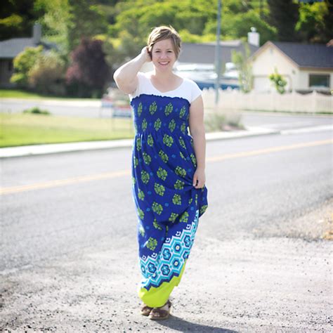 Easy Diy Maxi Dress With Just One Seam Sewing Tutorial Its Always