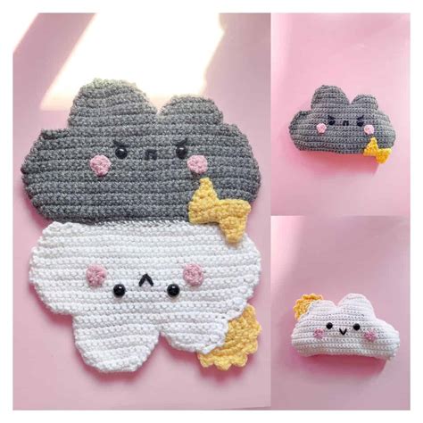 Crochet Cloud Pattern (Reversible) - thecaffeinatedsnail.com