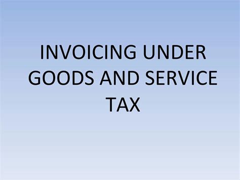 SOLUTION Invoices In Gst Studypool