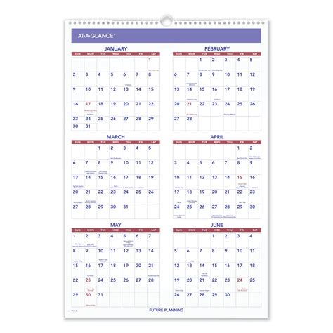 Three Month Wall Calendar By At A Glance® Aagpm628