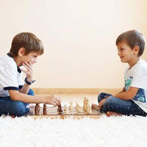 Wooden Chess Set for Kids and Adults – 17 in Staunton Chess Set - Large Folding Chess Board Game ...