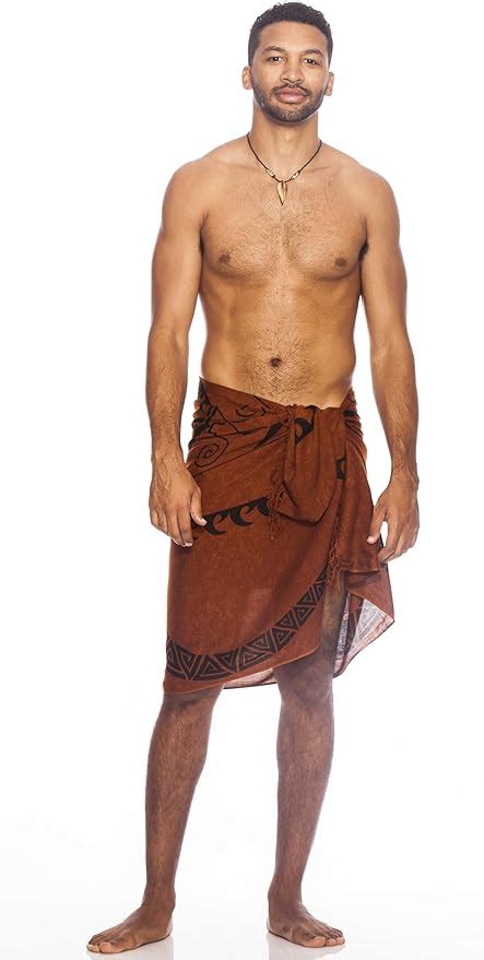 1 World Sarongs Mens Tattoo Sarong In Brown Amazon Co Uk Everything Else